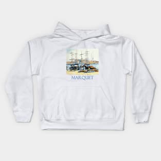 The Port of Marseille (1905) by Albert Marquet Kids Hoodie